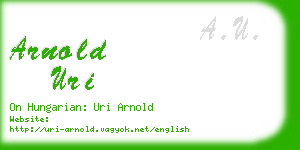 arnold uri business card